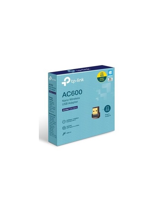 TP-LINK Ασύρματο Nano USB Adapter AC600 ARCHER-T2UNANO, Ver. 1.0