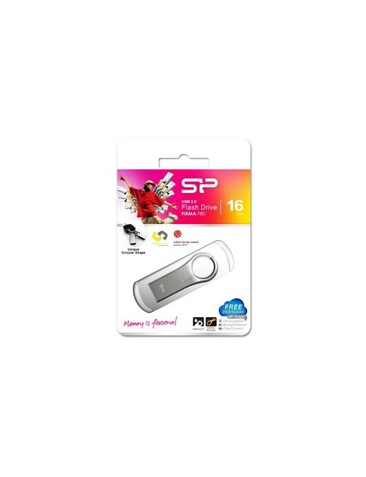 SILICON POWER USB Flash Drive Firma F80, 16GB, USB 2.0, Silver
