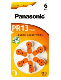 PANASONIC μπαταρίες ακουστικών βαρηκοΐας PR13, mercury free, 1.4V, 6τμχ