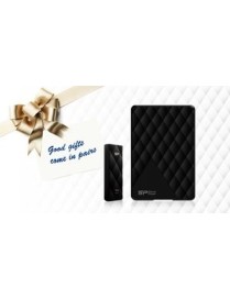 SILICON POWER εξωτερικός HDD 1TB Diamond D06, USB 3.0, Black