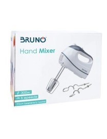 BRUNO Μίξερ χειρός, 6 ταχύτητες, 20cm αναδευτήρες & ζυμωτήρες, 300W
