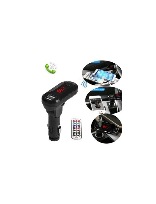 Car FM Transmitter T26 με LCD οθόνη, USB, SD, μαύρο