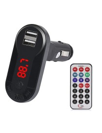 Car FM Transmitter T26 με LCD οθόνη, USB, SD, μαύρο