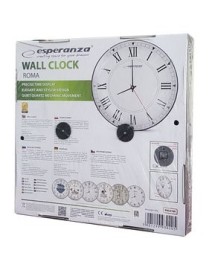 ESPERANZA Ρολόι τοίχου Roma EHC018R, 30cm, λευκό