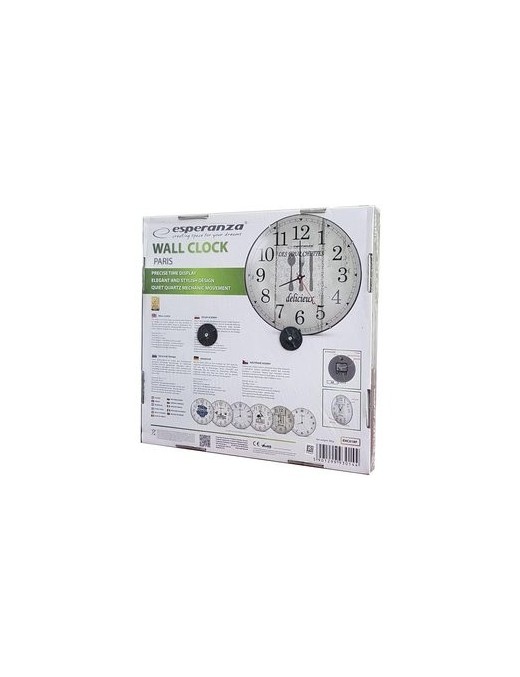 ESPERANZA Ρολόι τοίχου Paris EHC018P, 30cm