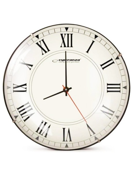ESPERANZA Ρολόι τοίχου Roma EHC018R, 30cm, λευκό