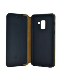 POWERTECH Θήκη Slim Leather για Samsung A5 2018, μαύρη