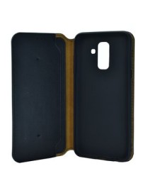 POWERTECH Θήκη Slim Leather για Samsung A6 Plus 2018, μαύρη