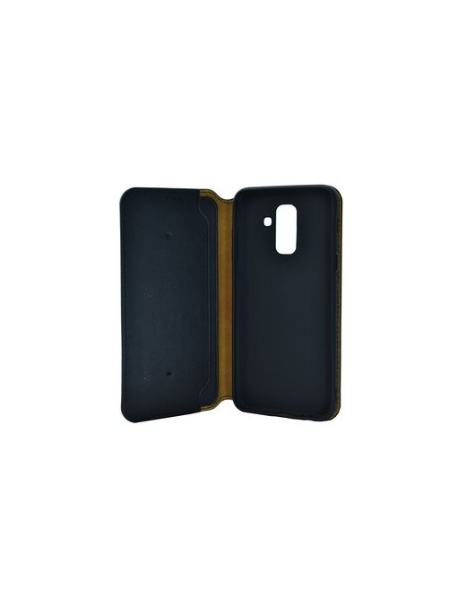 POWERTECH Θήκη Slim Leather για Samsung A6 Plus 2018, μαύρη