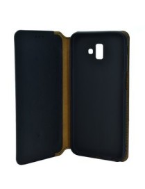 POWERTECH Θήκη Slim Leather για Samsung J6 Plus 2018, μαύρη