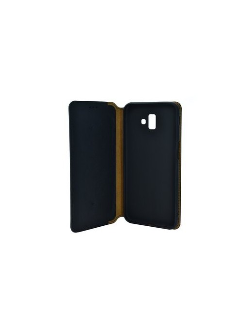 POWERTECH Θήκη Slim Leather για Samsung J6 Plus 2018, μαύρη