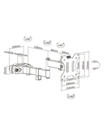 BRATECK Βάση στύλου στήριξης LDA35-112 για οθόνη 17"-32", 8kg