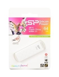 SILICON POWER USB Flash Ultima U03, 64GB, USB 2.0, λευκό