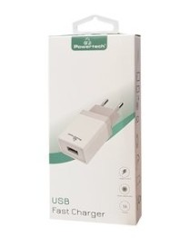 POWERTECH Φορτιστής τοίχου PT-759, 1x USB, 1A, λευκός
