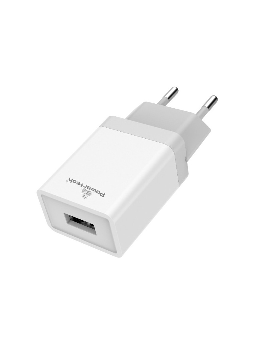 POWERTECH Φορτιστής τοίχου PT-759, 1x USB, 1A, λευκός