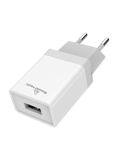 POWERTECH Φορτιστής τοίχου PT-759, 1x USB, 1A, λευκός