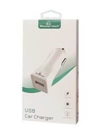 POWERTECH Φορτιστής Αυτοκινήτου PT-762, 1x USB, 1A, λευκός
