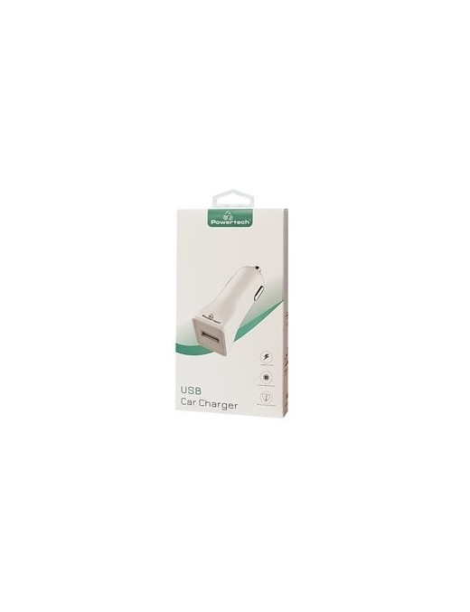 POWERTECH Φορτιστής Αυτοκινήτου PT-762, 1x USB, 1A, λευκός