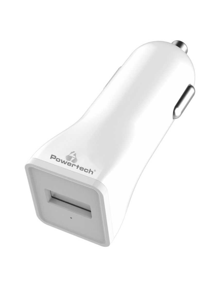 POWERTECH Φορτιστής Αυτοκινήτου PT-762, 1x USB, 1A, λευκός