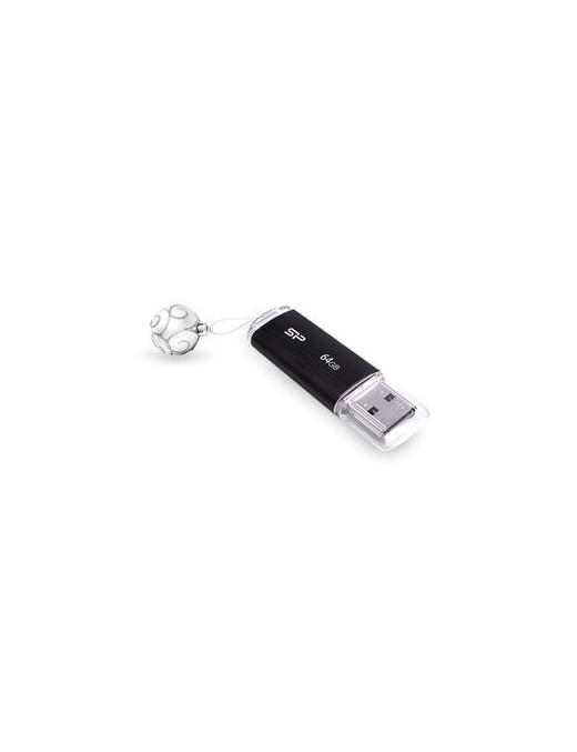 SILICON POWER USB Flash Drive Ultima U02, 64GB, USB 2.0, μαύρο