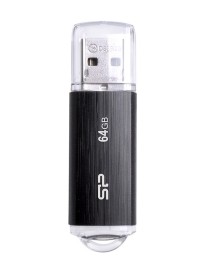 SILICON POWER USB Flash Drive Ultima U02, 64GB, USB 2.0, μαύρο