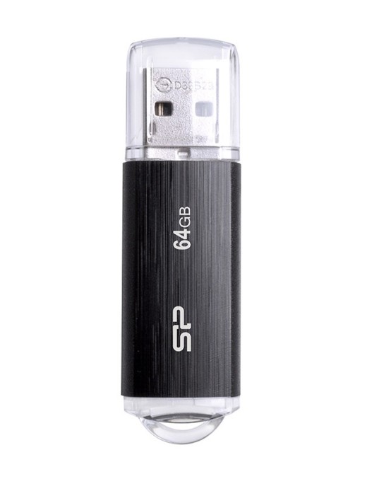 SILICON POWER USB Flash Drive Ultima U02, 64GB, USB 2.0, μαύρο