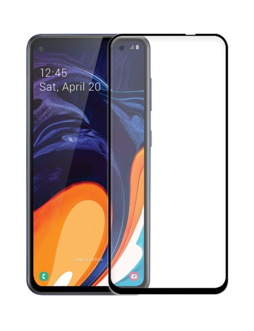 POWERTECH Tempered Glass 5D Full Glue, Samsung A60 2019, μαύρο