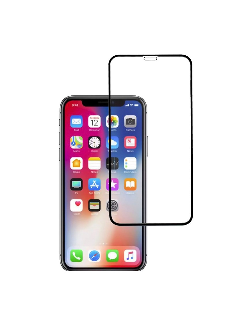 POWERTECH Tempered Glass 5D, Full Glue, iPhone 11 Pro Max, μαύρο