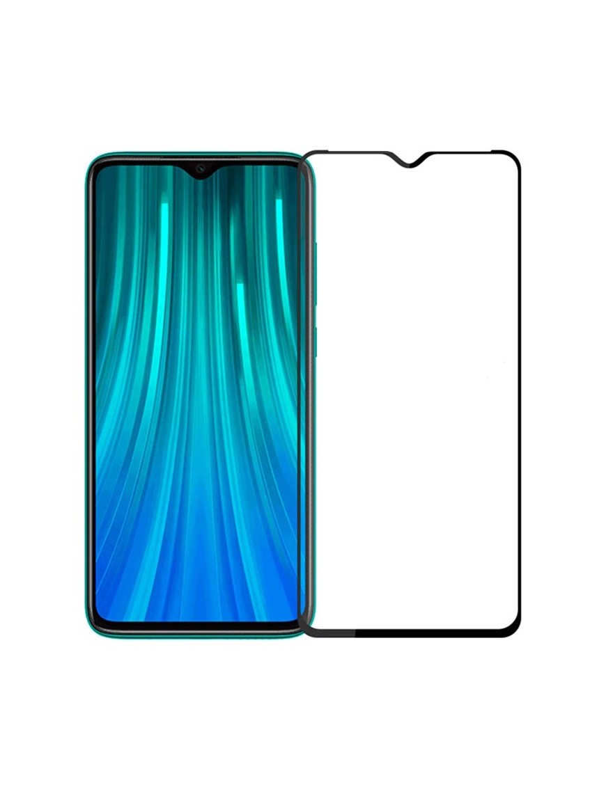 POWERTECH Tempered Glass 5D, Full Glue, Xiaomi Redmi Note 8, μαύρο