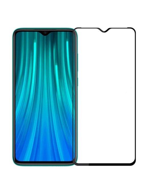 POWERTECH Tempered Glass 5D, Full Glue, Xiaomi Redmi Note 8, μαύρο