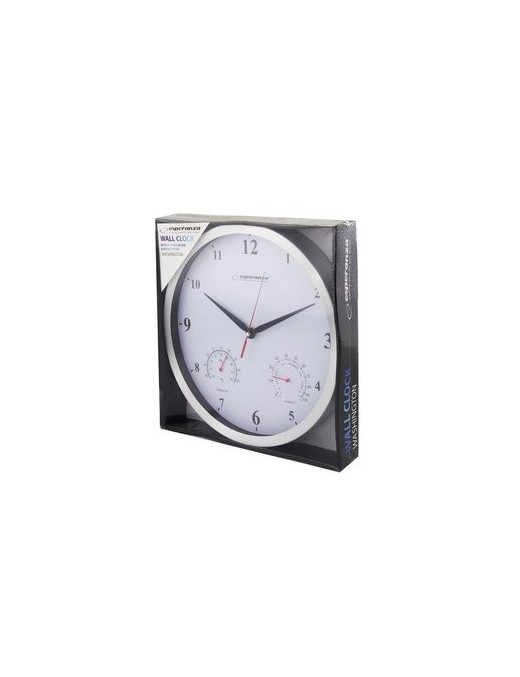 ESPERANZA Ρολόι τοίχου Washington EHC008W, 30cm, λευκό