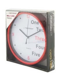 ESPERANZA Ρολόι τοίχου Prague EHC014R, 20cm, κόκκινο
