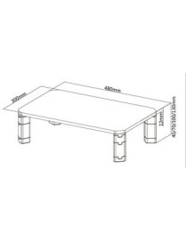 BRATECK Επιτραπέζια βάση AMS-6 για οθόνη 17"-32", 20kg