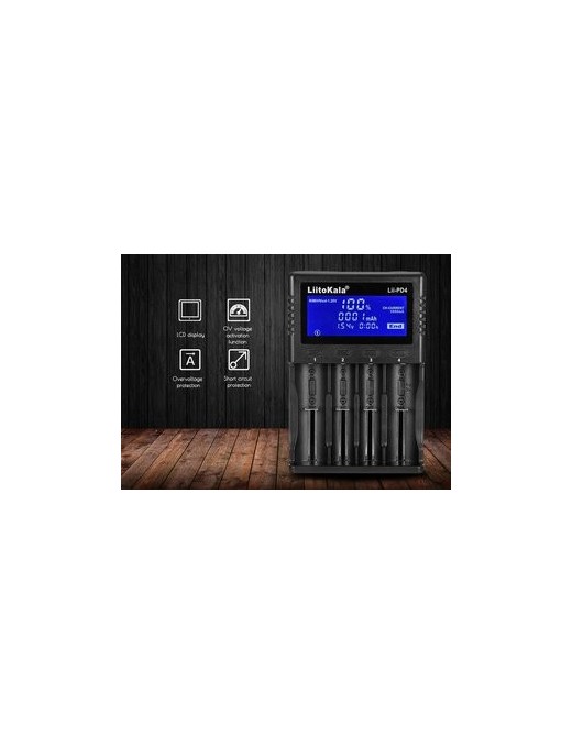 LIITOKALA φορτιστής LII-PD4 για μπαταρίες NiMH/CD, Li-Ion, IMR, 4 slots
