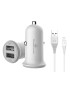 POWERTECH Φορτιστής αυτοκινήτου & καλώδιο Lightning PT-774, 2x USB, 3.4A