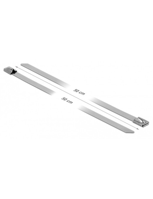 DELOCK μεταλλικός σφιγκτήρας καλωδίων 18774, 500x7.9mm, 10τμχ