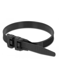 DELOCK Δεματικά καλωδίων 18889, 250x9mm, μαύρο, 10τμχ