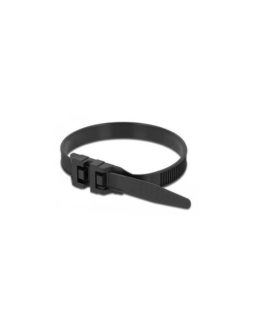 DELOCK Δεματικά καλωδίων 18889, 250x9mm, μαύρο, 10τμχ