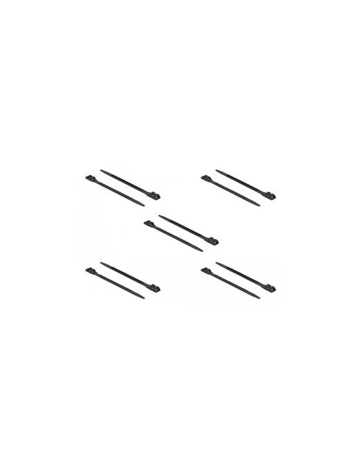 DELOCK Δεματικά καλωδίων 18889, 250x9mm, μαύρο, 10τμχ