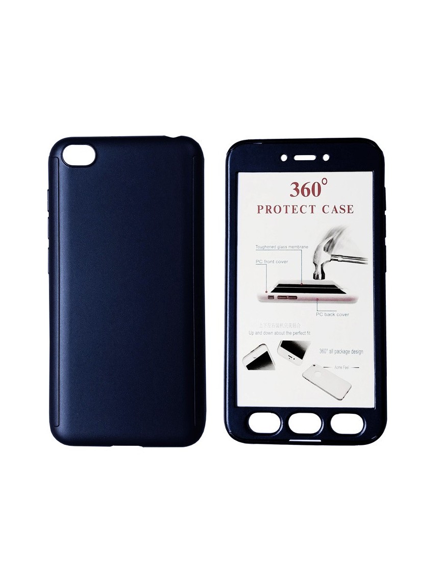 POWERTECH Θήκη Body 360° με Tempered Glass για Xiaomi Redmi Go, μπλε