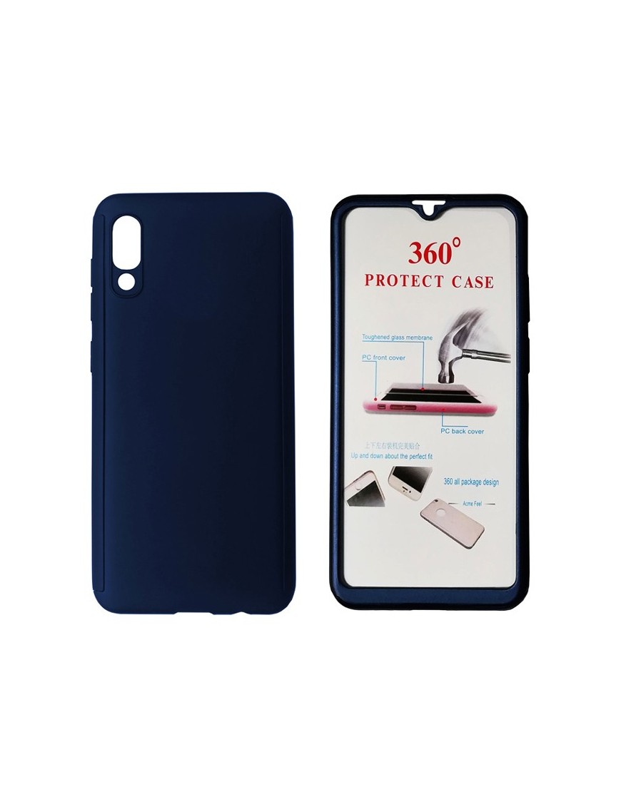 POWERTECH Θήκη Body 360° με Tempered Glass για Samsung A70, μπλε