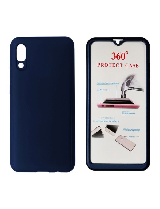 POWERTECH Θήκη Body 360° με Tempered Glass για Samsung A70, μπλε