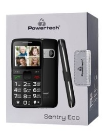 POWERTECH Κινητό Τηλέφωνο Sentry Eco PTM-18, SOS Call, με φακό, μαύρο