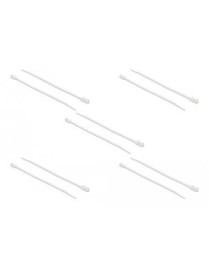 DELOCK Δεματικά καλωδίων 18944 με οπή στερέωσης, 160x4.8mm, λευκά, 10τμχ