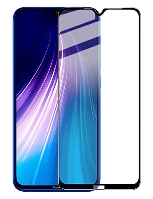 POWERTECH Tempered Glass 5D, Full Glue, Xiaomi Redmi Note 8T, μαύρο