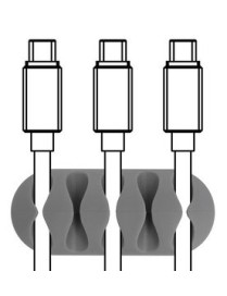 POWERTECH Οργανωτής καλωδίων σιλικόνης TIES-011, 5 καλωδίων, 6τμχ