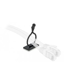 DELOCK Οργανωτής καλωδίων 60176 με αυτοκόλλητη βάση, μαύρο, 10τμχ