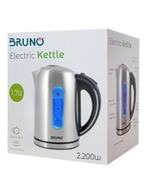 BRUNO Ηλεκτρικός βραστήρας BRN-0028, 2200W, 1.7lt, βάση 360°, LED