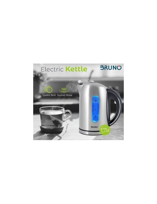 BRUNO Ηλεκτρικός βραστήρας BRN-0028, 2200W, 1.7lt, βάση 360°, LED