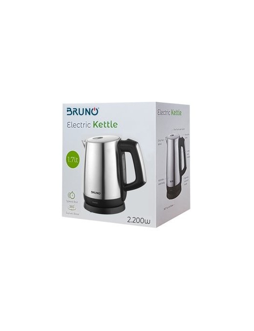 BRUNO Ηλεκτρικός βραστήρας BRN-0030, 2200W, 1.7lt, βάση 360°